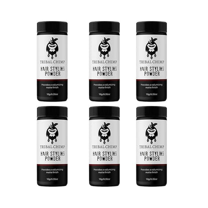 Tribal Chimp Hair Styling Powder, All-day Invisible Hold Hair Volumizer and Texture Powder for Men and Women, Styling Powder with Matte Finish - 6-Piece Set, 10g