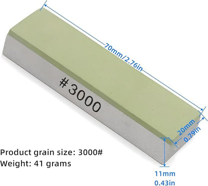 Small Travel-Portable Diamond Resin Sharpening Stone - 3000 Grit Whetstone Knife Sharpener