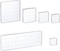 Whaline 6 Pieces Acrylic Stamp Block Clear Stamping Tools Set with Grid Lines for Scrapbooking Crafts Card Making, Assorted Sizes