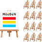 MEEDEN 12 Inch Small Tabletop Easel: 12 Pack Beech Wood Easel for Painting - Display Table Top Easel Canvas Stand for Painting Sign