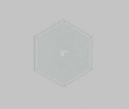 Hexagon Quilting Template Set - 6" with 1/4" Seam Allowance - Durable Acrylic Templates for Quilting, Patchwork, Crafting, & Sewing Projects - Clear Templates for Accurate Designing