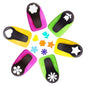 Heart Punch, Flower Hole Punches, Flower Punch, Flowers Paper Punches, 1 inch Hole Puncher for Crafts, 6PCS Flowers Shape Hole Puncher, Heart PaperPunch, Star HolePunch for Scrapbooking