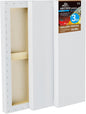 PHOENIX 10x30 Inch 3 Pack Gallery Canvas - 1.5 in Thick Large Skinny Canvases for Painting - Deep Edge 100% Cotton 11 Oz. Gesso Primed White Blank Professional Canvas Oil & Acrylic Paints