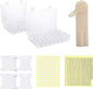 Embroidery Thread Organizer, 2 PCS Embroidery Floss Organizer, Removable with 150 White Floss Bobbins and Two Stickers, 1*Manual Winding Machine Suitable for Cross Stitch, DIY Sewing
