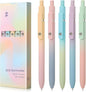 FIOVER 5pcs Gel Pens Black Ink Medium Point 0.7mm Pens Smooth Writing High-End Series Cute Ballpoint for Journaling Note Taking, Office School Supplies Gifts for Women and Men