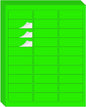 STARLIBOO 1" x 2-5/8" Address Labels- Neon Color Fluorescent Stickers for Laser/Inkjet Printer mailing Labels 8.5"×11"- Fluorescent Green