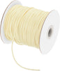 MECCANIXITY Waxed Polyester Cord 2mm 98 Yard Beige for Bracelet Making, Jewelry, DIY Crafts
