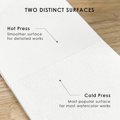 Grabie Watercolor Paper Pad, 100% Cotton, 15 Sheets, B5 (10.1 x 7.4), 140lb (300gsm), Glue Bound, Acid-Free Cold Pressed Watercolor Paper, Art Supplies for Watercolor Techniques (B5)