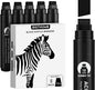 Black Poster Markers Jumbo: 5 Pcs 15mm Wide Tip Thick Acrylic Paint Pen Large Permanent Calligraphy Markers for Rock Painting, Stone, Poster, Canvas, Glass, Wood, Ceramic