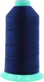 Mandala Crafts Bonded Nylon Thread Dark Blue Heavy Duty Sewing Threads - 800 YDs Size 277 840D T270 Tex 270 Thread for Leather Jeans Weaving Outdoor Marine Upholstery Threads