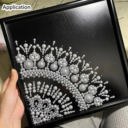5000pcs 5mm Half Pearls for Crafts Flatback Round Half Pearl Beads for Jewelry Making Nail Art Scrapbook Craft Wedding Dress Decoration(Ivory White)