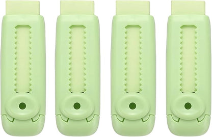 PATIKIL 4 Pack Erasers, Sliding Retractable Eraser Push Pull Cute Pencil Erasers Soft Large Easy to Clean with Plastic Sleeve for Sketching Drawing Artists Teacher Pencils, Cyan