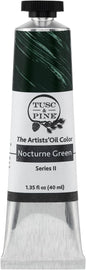 Tusc & Pine Artist Oil Paint - Nocturne Green, 40 ml, Non-Yellowing, Rich & Creamy Consistency, Maximum Pigment Load, Small Batch Milled Oil Paints Made in the USA for Professional Artists