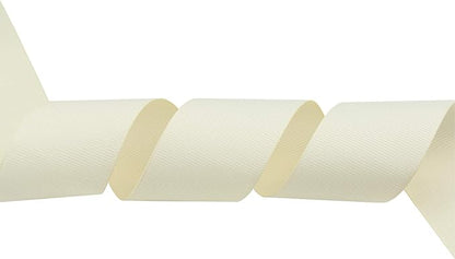 ITIsparkle 11/2" Inch Grosgrain Ribbon 25 Yards-Roll Set for Gift Wrapping Cake Decoration Party Favor Hair Braids Hair Bow Baby Shower Decoration Floral Arrangement Craft Supplies, Ivory Ribbon