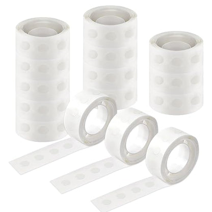UPINS Glue Points Dots, 1500Pcs Balloon Glue Adhesive Dots Double Sided Removable Glue Tape Dots for Balloons Crafts Decoration, 6 mm