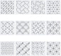 FREEBLOSS 12Pcs Sashiko Stencils Sashiko Embroidery PET Template Drawing Line Template for Hand Quilting Sashiko Patterns Templates Embroidery Stencils 5.5 * 5.5''