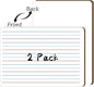White Board Dry Erase Boards Classroom Pack Mini White Boards 9" x12” Double Sided Personal Whiteboards for Students Teachers School Supplies Lapboards (2Pack line whiteboard)
