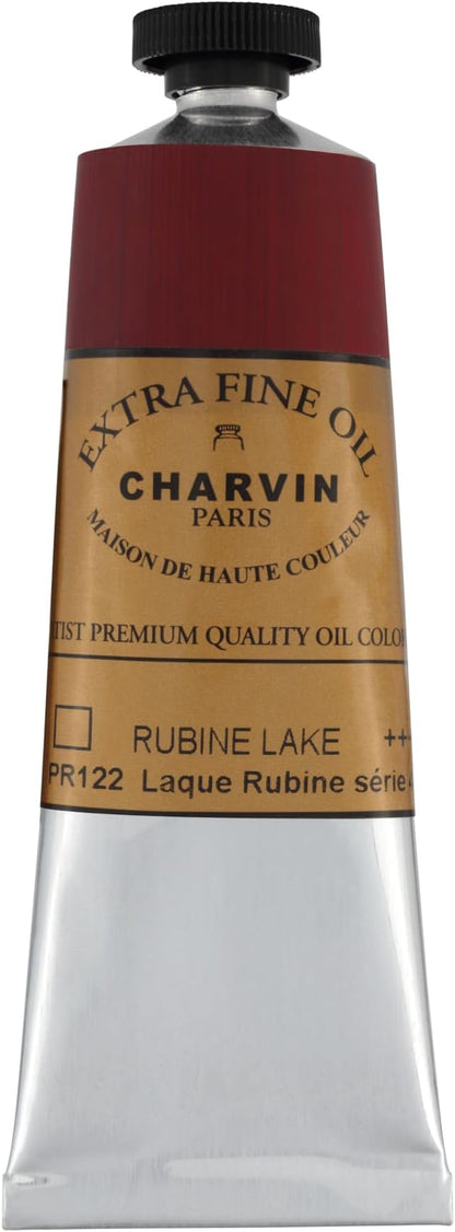 Charvin Extra Fine Oil Paint, Rubine Lake 60 mL - Triple-Milled, Rich Texture, Poppy Oil-Based, Light-Fast, Handmade, Archival Quality