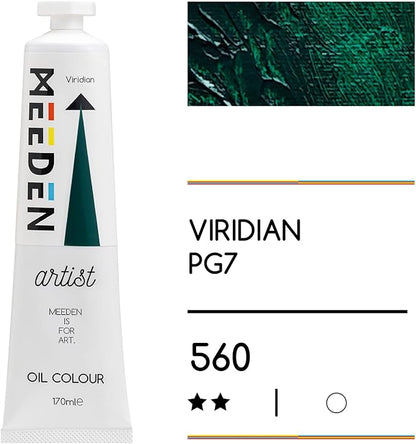 MEEDEN Artist Grade Oil Paint: Viridian - 170ml/5.7oz Tube - Professional Art Paints for Canvas Painting
