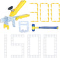 Tile Leveling System with Tile Plier 1500Pcs Piece Tile Spacers Clips 300Pcs Piece Reusable Wedges and 1 Rubber Mallet Tile Tools Set for Stone Installation (1/16"(1.5 mm)