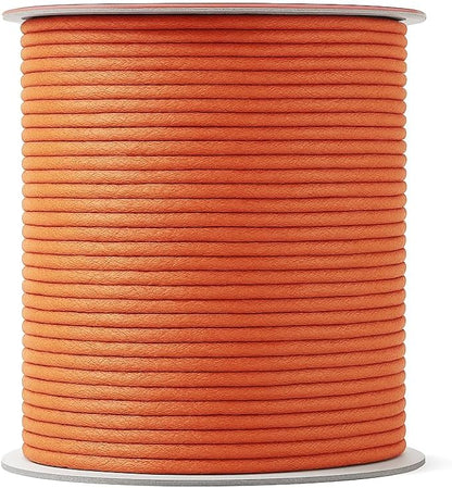 Mandala Crafts 2mm 109 Yards Salmon Cotton Waxed Cord for Jewelry Making Bracelet Cord Waxed String - Beading String Thread Jewelry Cords for Necklaces String