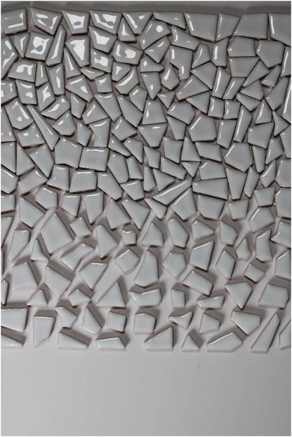 Ceramic Mosaic Tiles for Crafts & Art Projects 200 Grams Vibrant Colors Pieces Fit Together Like a Puzzle Endless Creative Ideas for Mosaic Art DIY Hobbies Small Sizes (Black White Gray)