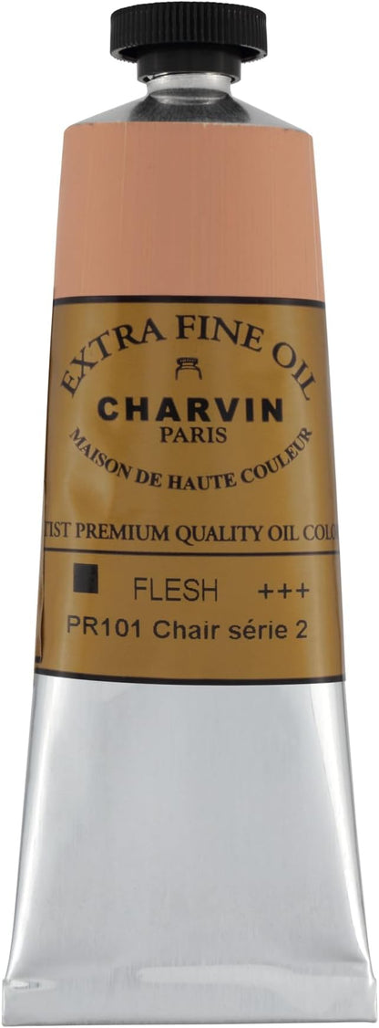 Charvin Extra Fine Oil Paint, Flesh 60 mL - Triple-Milled, Rich Texture, Poppy Oil-Based, Light-Fast, Handmade, Archival Quality