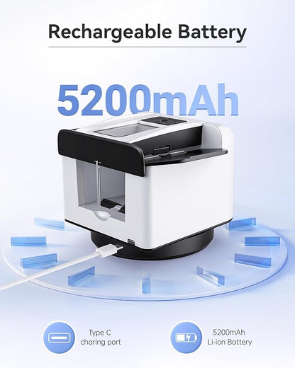 Automatic Card Shuffler and Dealer 2-in-1, 2 Deck 360° Rotating Dealing Machine for 12 Players, 4 Drawing Remotes, Rechargeable Playing Card Shuffler Machine for UNO, Poker, Phase 10