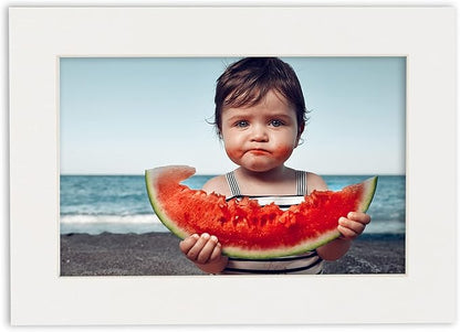 6x8 Mat for 8x10 Frame - Precut Mat Board Acid-Free Textured White 6x8 Photo Matte for a 8x10 Picture Frame, Premium Matboard for Family Photos, Show Kits, Art, Picture Framing, Pack of 25 Mats