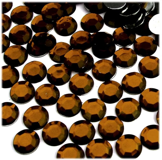 The Crafts Outlet 144pc Rhinestones Round 10mm - Flatback Aqua Blue AQA