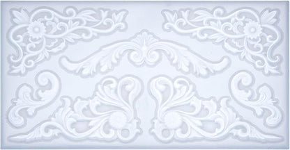 Art Molds for Polyclay Air Dry Clay Plaster Epoxy Resin Fondant Cake Decor Rococo Embellishment