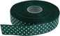 Polka Dot Grosgrain Ribbon 25 Yard Each Roll 100% Polyester (3/4", Dark Green)