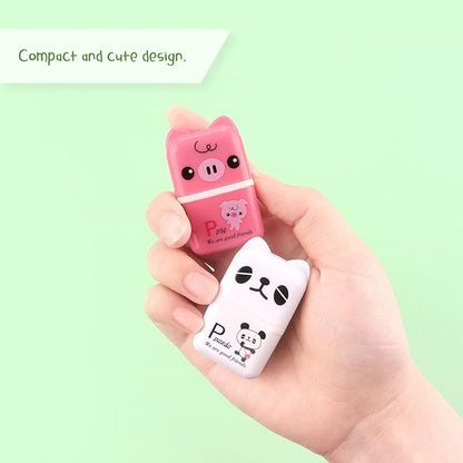 Tamaki 6 Pack Erasers for Kids, Cute Erasers with Cover and Roller, Pencil Rubber Eraser for Party Favors Gift Supplies (Model B)