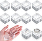 Remerry 8 Pieces Acrylic Display Block 1 x 1 x 1 Inch Clear Polished Acrylic Square Display Cube Block Stand Holder for Rings Jewelry Ornaments