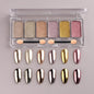 6 Colors Solid Chrome Nail Glitter Powder Set Metallic Mirror Chrome Powder for Nails, Gold Rose Gold Champagne Mutil Colors Palette Nail Pigment Powder Manicure Nail Art Decorations