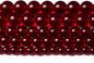 136pcs 6mm Smooth Garnet Red Glass Crystal Round Loose BeadsFor Jewelry Making DIY Bracelet Necklace Accessories 32" 2 Strand