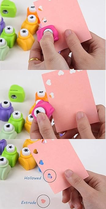 Craft Punches 20pcs, Katfort Hole Punch Shapes 20 Patterns, Craft Hole Punch Shapes, Shape Paper Punch Set for Crafts for Adults for DIY Scrapbooking Nail Art Craft Punchers Supplies