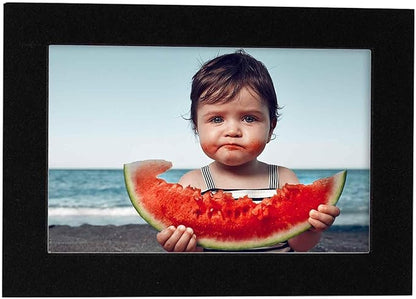 8x10 Mat Bevel Cut for 5.5x8.5 Photos - Acid Free Black with Black Core Precut Matboard With Backing Board and Crystal Clear, Self Seal Photo Mat Bag - For Pictures, Photos, Framing - 4-ply Thickness
