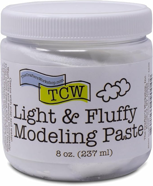 The Crafter's Workshop Modeling Paste for Textured Art - Dimensional Paste for Stenciling, Acrylic Painting - Boutique Quality, 8 oz Jar