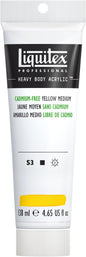 Liquitex Professional Heavy Body Acrylic Paint, 4.65-oz (138ml) Tube, Cadmium Free Yellow Medium