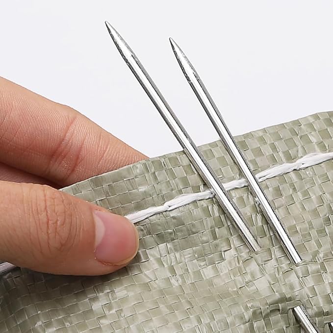 8" Professional Upholstery Needle 20cm Length 3mm Thickness, Big Eye Hand Sewing Needles for Stitching and Crafting Projects