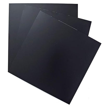 EAGLE 1: 12" x 12" 26 Gauge Sheet Metal Squares (3 Pack Per Order, Multiple Colors) Great for Arts, Crafts, DIY Home or Work Projects (6" X 6", Black)