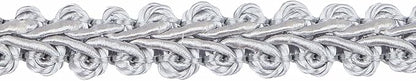 BEL AVENIR Braid Trim 1/2 inch 13.6 Yards French Gimp Basic Sewing Polyester DIY Crafts Costume Home Decorative (Sliver)