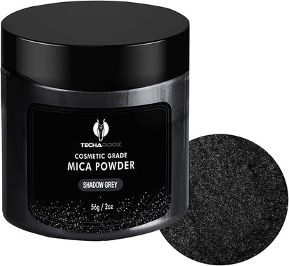 Shadow Grey Mica Powder for Epoxy Resin 56g / 2oz. Jar - Techarooz 2 Tone Resin Dye Color Pigment Powder for Lip Gloss, Nails, Colorant for Slime Bath Bombs Soap Making & Polymer Clay