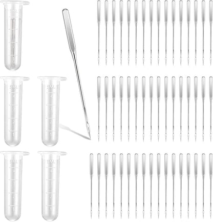 50 PCS Universal Sewing Machine Needles Size 90/14 Heavy Duty Regular Point Machine Needles Quilting Embroidery Machine Needle Compatible with Singer Brother Janome
