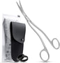 Applique Long Thin Needlepoint Blade 6.1 Inch - Double Bent Curved Offset Handle Scissors with Pouch Sleeve for Embroidery, Fabric, Thread, Knitting, Sewing, Arts & Craft (Satin)