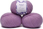 Pullu - Baby Alpaca Merino Wool Yarn Set of 3 Skeins (150 Grams) Worsted Weight - Sourced Directly from Peru - Heavenly Soft and Perfect for Knitting and Crocheting (Lavender Fields)