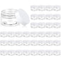 Eternal Moment 36 Pack 1 OZ Plastic Jars Round Clear Cosmetic Container Jars with White Lids, Perfect for Lotion, Slime，Cream, Ointments, Makeup, Eye Shadow, Samples, Pot, Travel Storage