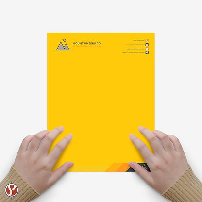8.5 x 11" Gold Color Paper Smooth, for School, Office & Home Supplies, Holiday Crafting, Arts & Crafts | Acid & Lignin Free | Regular 20lb Paper - 100 Sheets