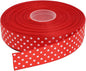 Polka Dot Grosgrain Ribbon 25 Yard Each Roll 100% Polyester (3/4", Red)